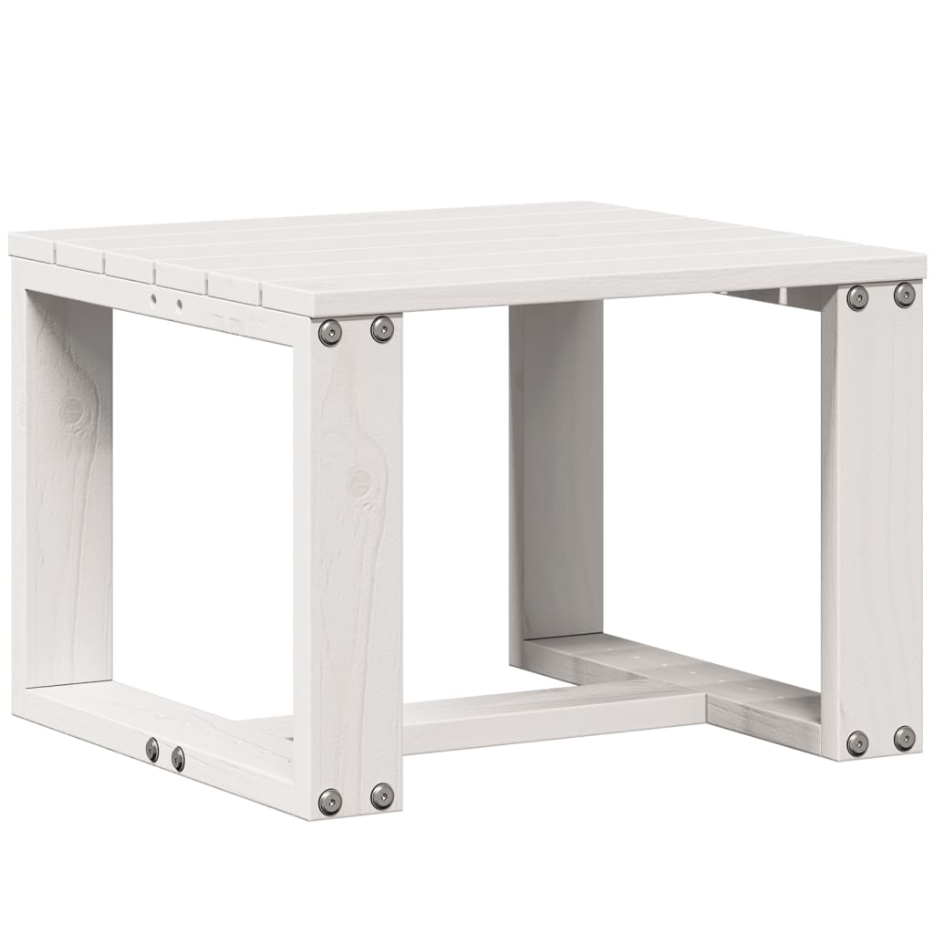 vidaXL Set mobilier de grădină, 3 piese, alb, lemn masiv de pin