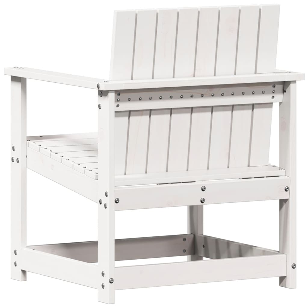 vidaXL Scaun de grădină, alb, 62x56x77 cm, lemn masiv de pin vidaXL Scaun de grădină, alb, 62x56x77 cm, lemn masiv de pin