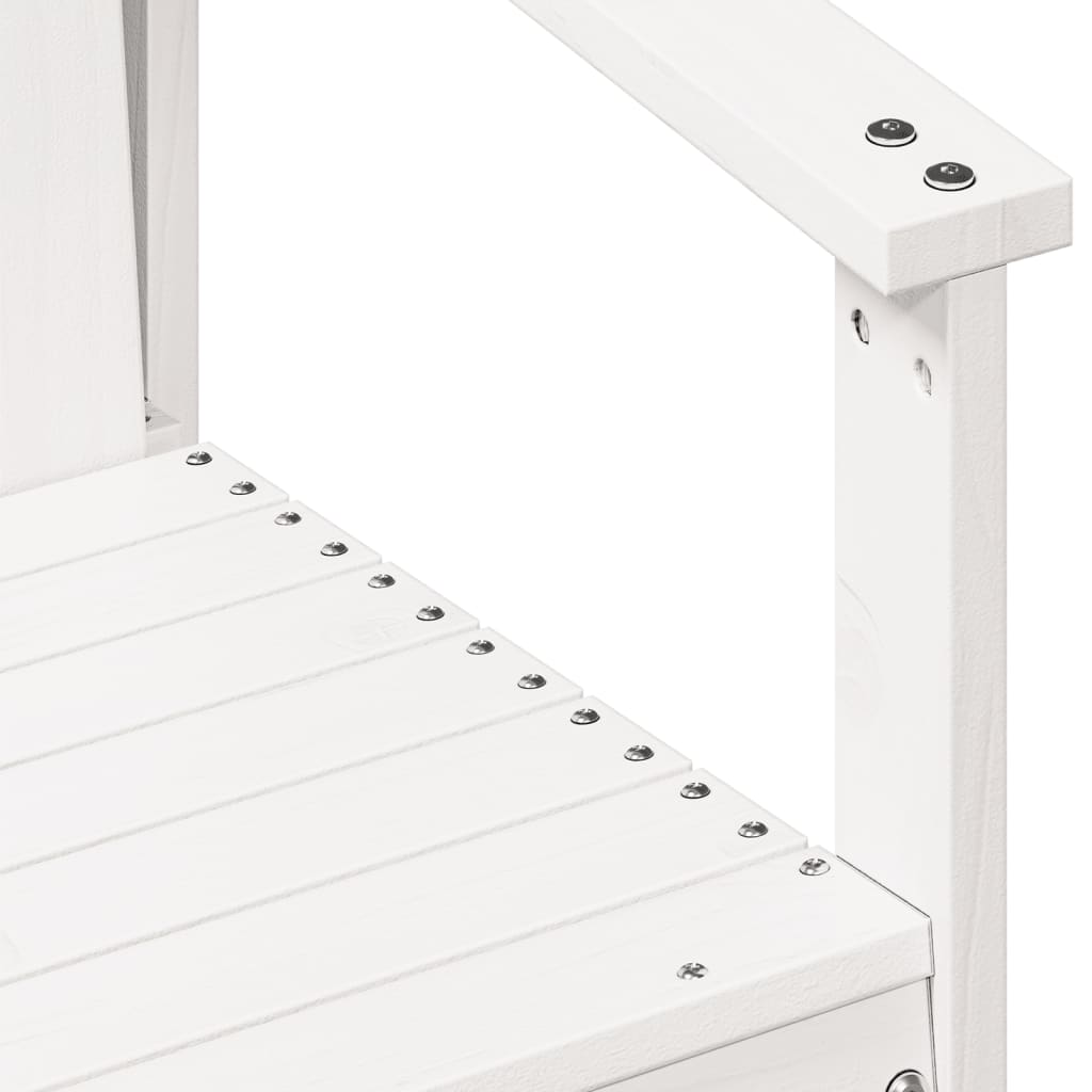 vidaXL Scaun de grădină, alb, 62x56x77 cm, lemn masiv de pin vidaXL Scaun de grădină, alb, 62x56x77 cm, lemn masiv de pin