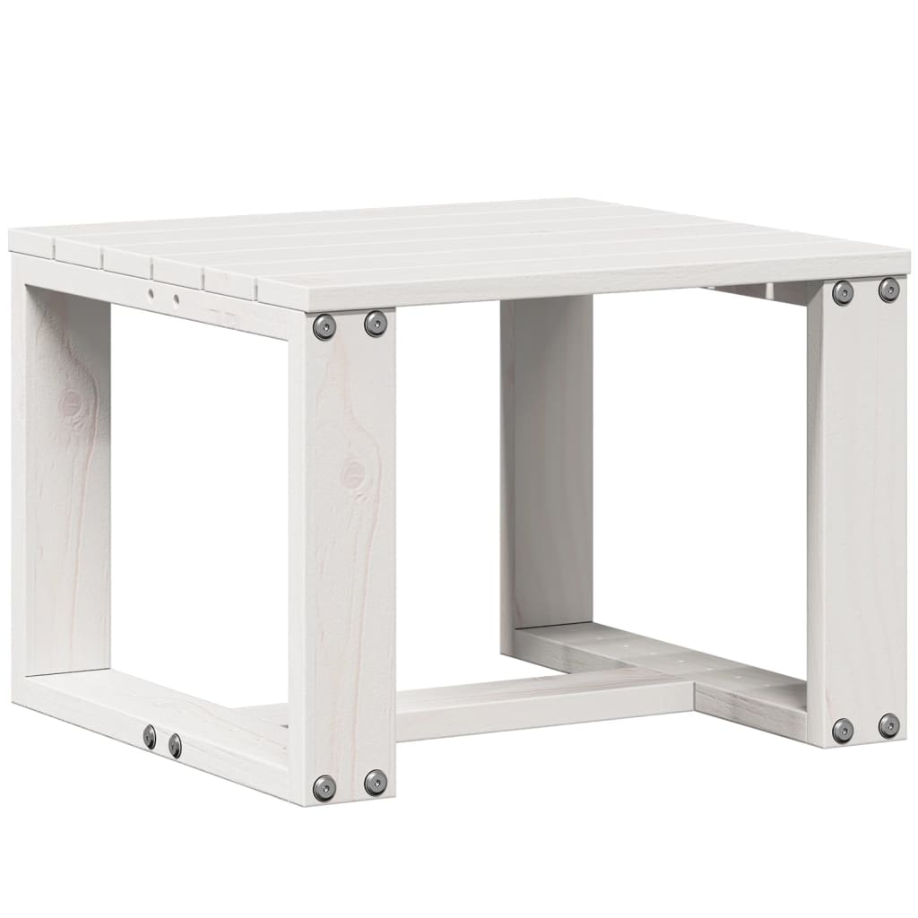 vidaXL Set mobilier de grădină, 3 piese, alb, lemn masiv de pin
