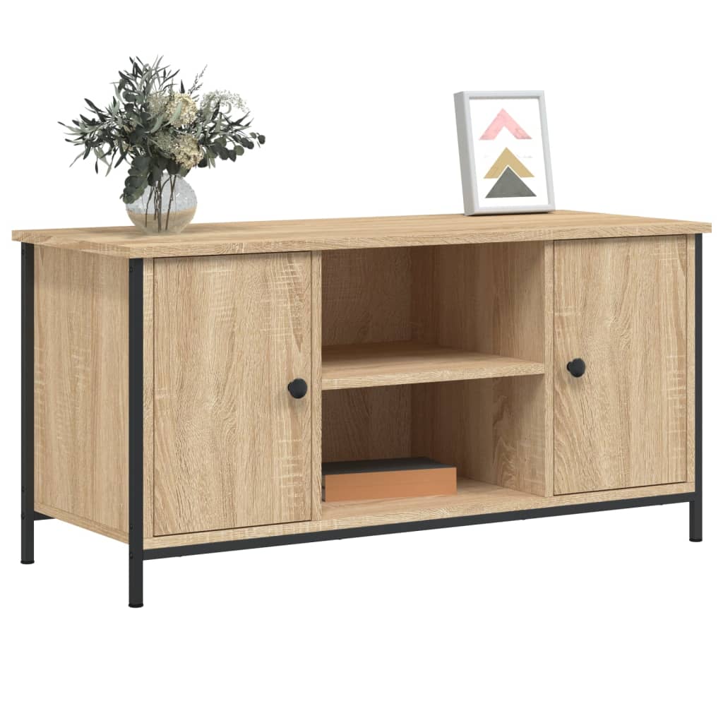 vidaXL Comodă TV, stejar sonoma, 100x40x50 cm, lemn prelucrat vidaXL Comodă TV, stejar sonoma, 100x40x50 cm, lemn prelucrat