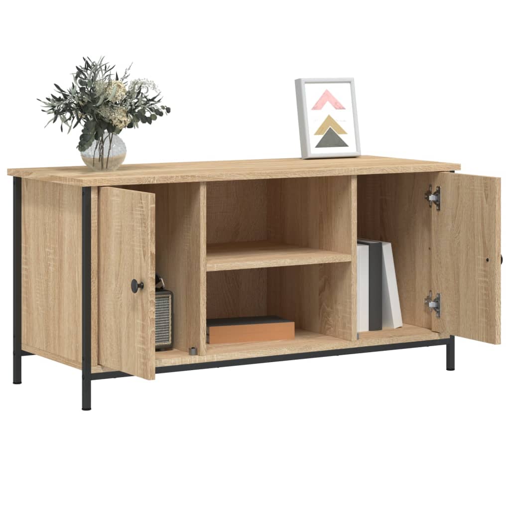 vidaXL Comodă TV, stejar sonoma, 100x40x50 cm, lemn prelucrat vidaXL Comodă TV, stejar sonoma, 100x40x50 cm, lemn prelucrat