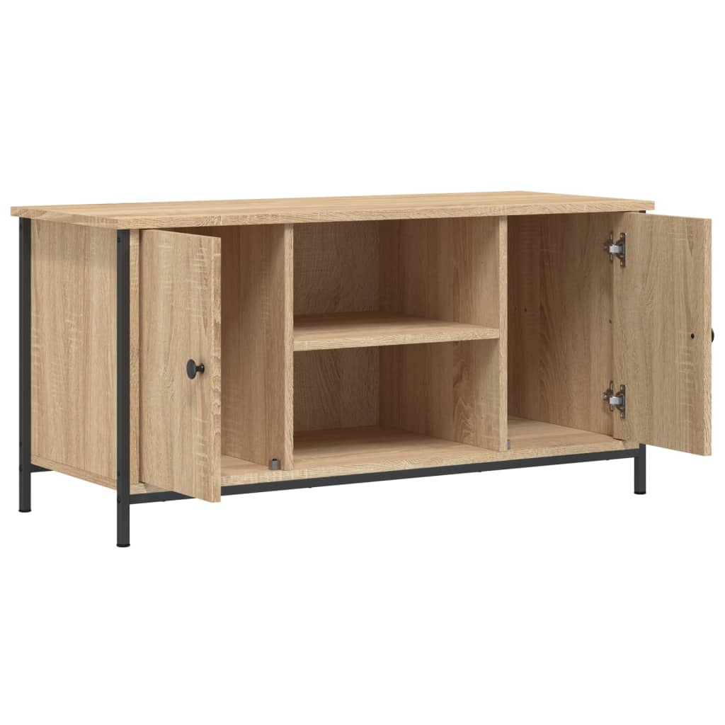 vidaXL Comodă TV, stejar sonoma, 100x40x50 cm, lemn prelucrat vidaXL Comodă TV, stejar sonoma, 100x40x50 cm, lemn prelucrat