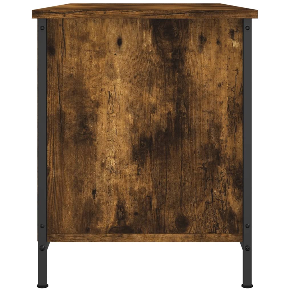vidaXL Comodă TV, stejar fumuriu, 100x40x50 cm, lemn prelucrat vidaXL Comodă TV, stejar fumuriu, 100x40x50 cm, lemn prelucrat
