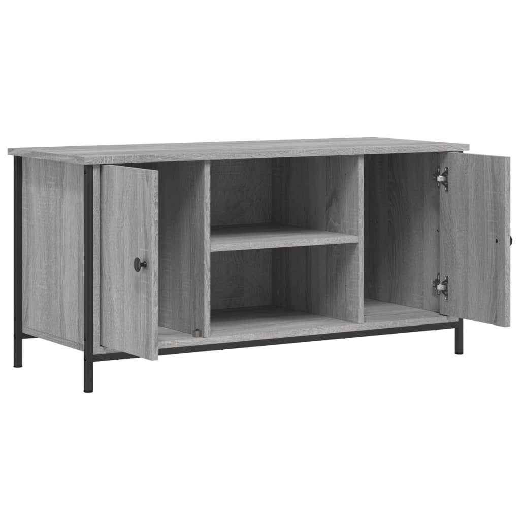 vidaXL Comodă TV, gri sonoma, 100x40x50 cm, lemn prelucrat vidaXL Comodă TV, gri sonoma, 100x40x50 cm, lemn prelucrat