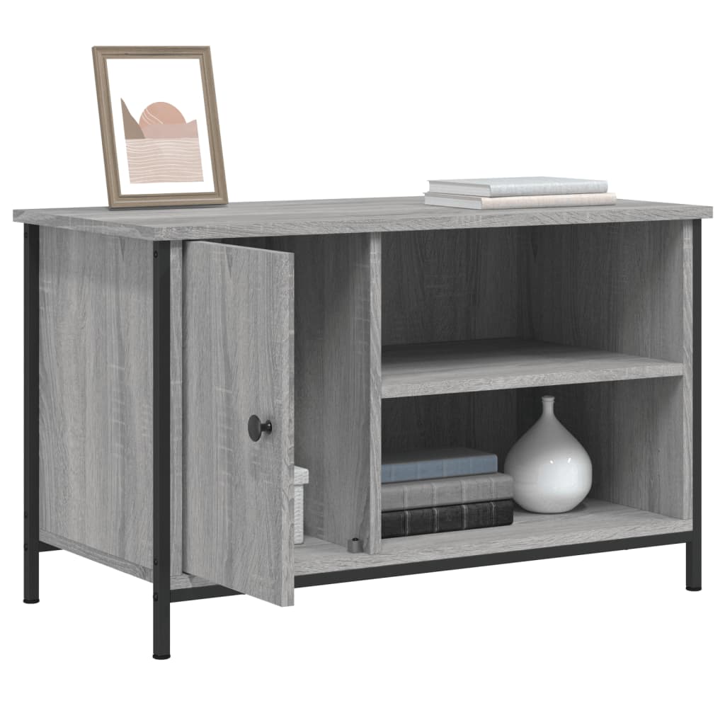 vidaXL Comodă TV, gri sonoma, 80x40x50 cm, lemn compozit vidaXL Comodă TV, gri sonoma, 80x40x50 cm, lemn compozit