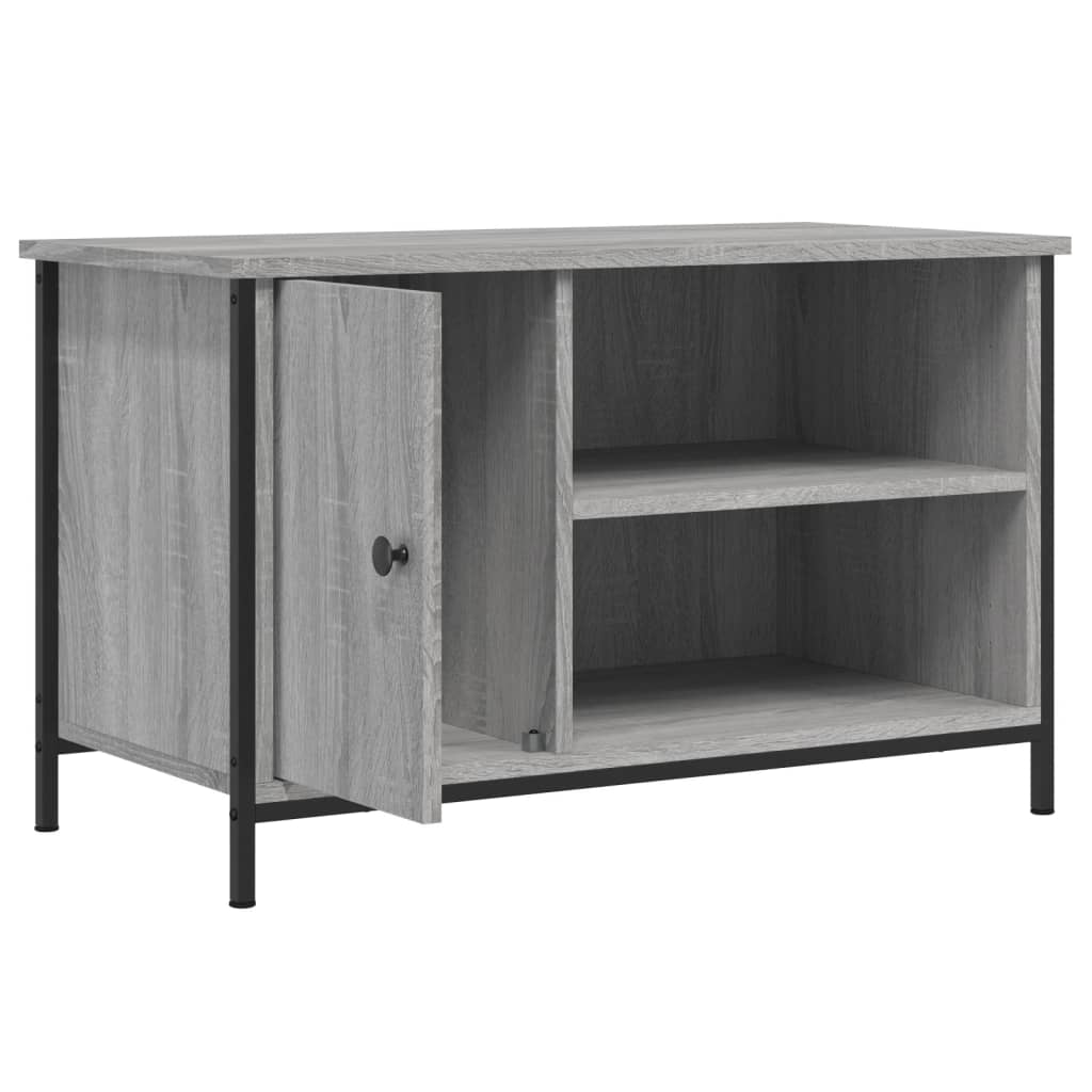 vidaXL Comodă TV, gri sonoma, 80x40x50 cm, lemn compozit vidaXL Comodă TV, gri sonoma, 80x40x50 cm, lemn compozit