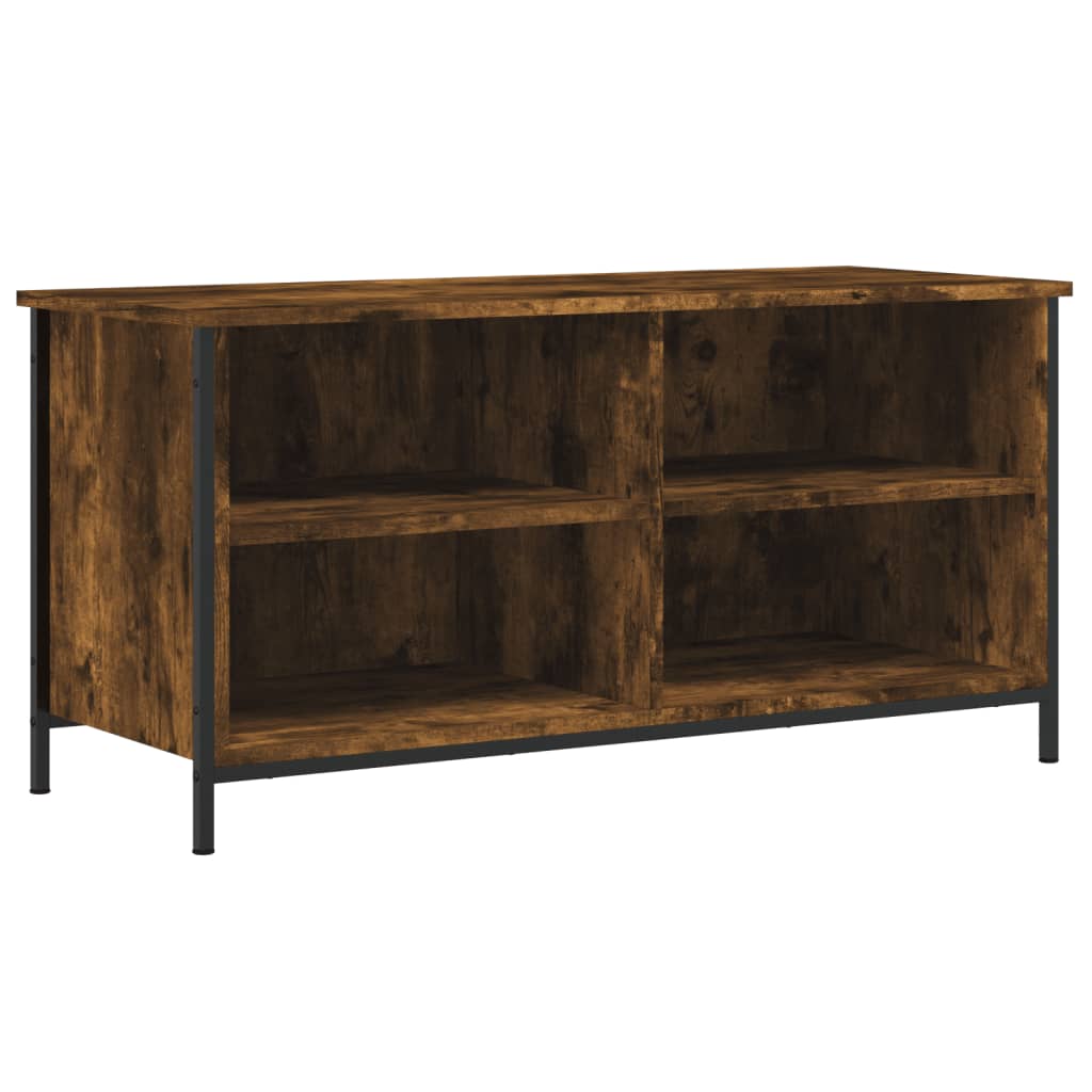 vidaXL Comodă TV, stejar fumuriu, 100x40x50 cm, lemn prelucrat vidaXL Comodă TV, stejar fumuriu, 100x40x50 cm, lemn prelucrat