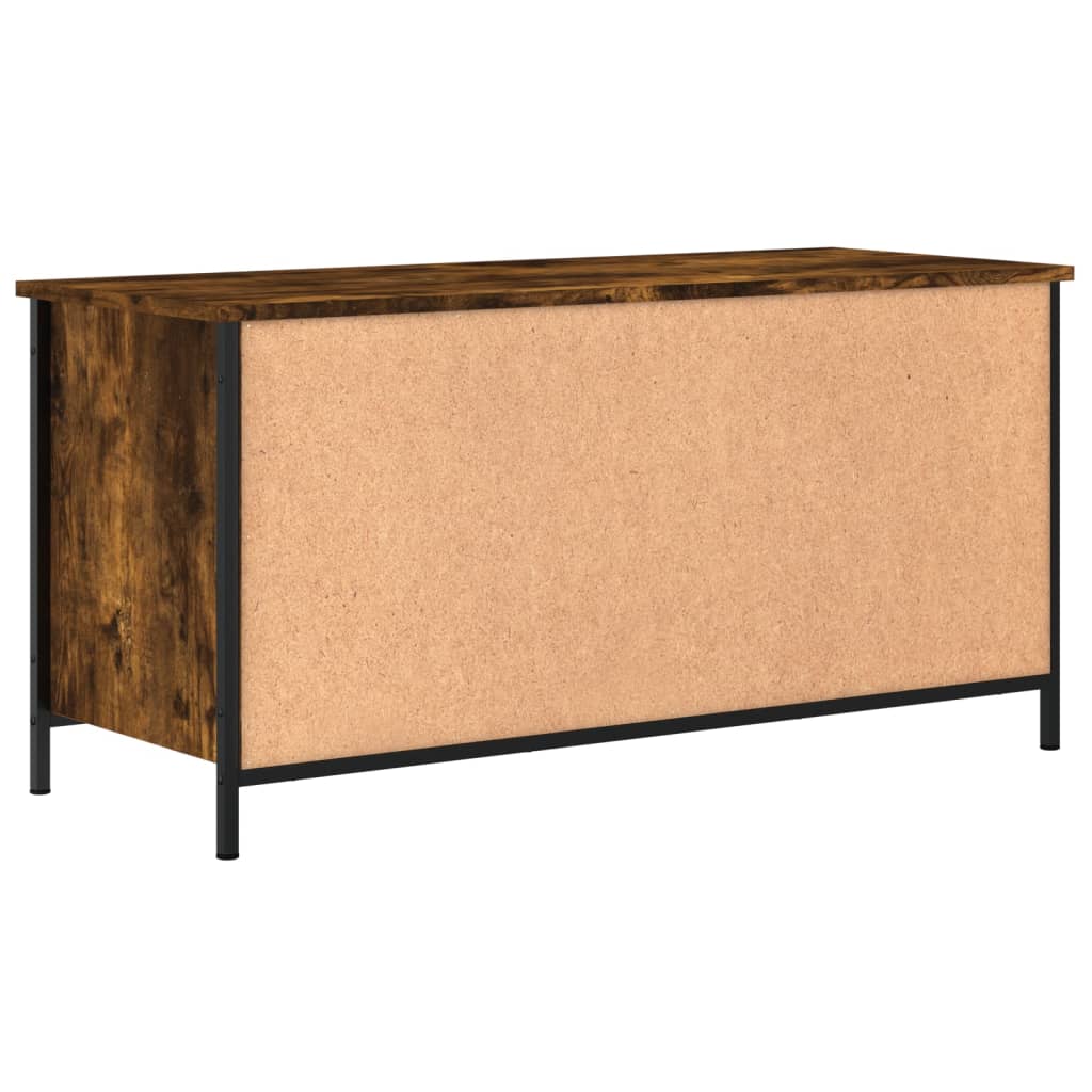 vidaXL Comodă TV, stejar fumuriu, 100x40x50 cm, lemn prelucrat vidaXL Comodă TV, stejar fumuriu, 100x40x50 cm, lemn prelucrat