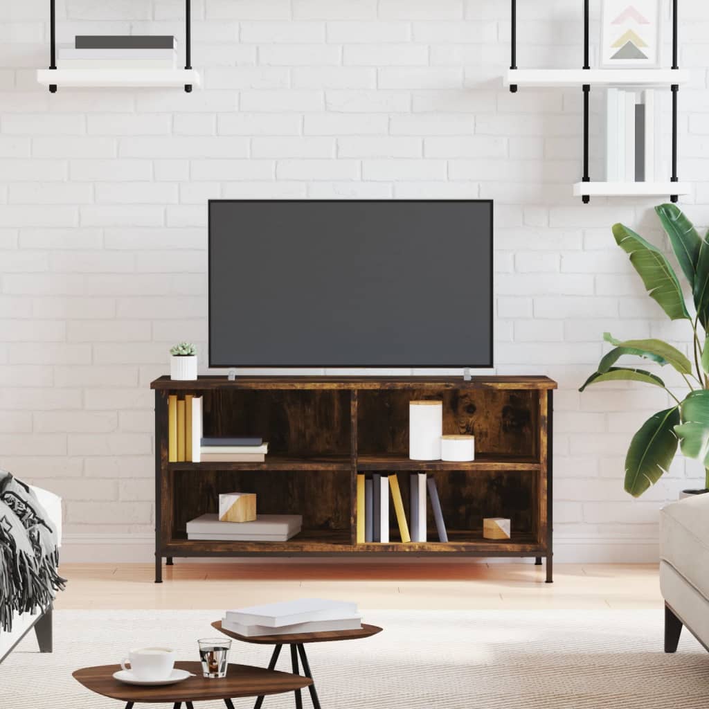 vidaXL Comodă TV, stejar fumuriu, 100x40x50 cm, lemn prelucrat vidaXL Comodă TV, stejar fumuriu, 100x40x50 cm, lemn prelucrat