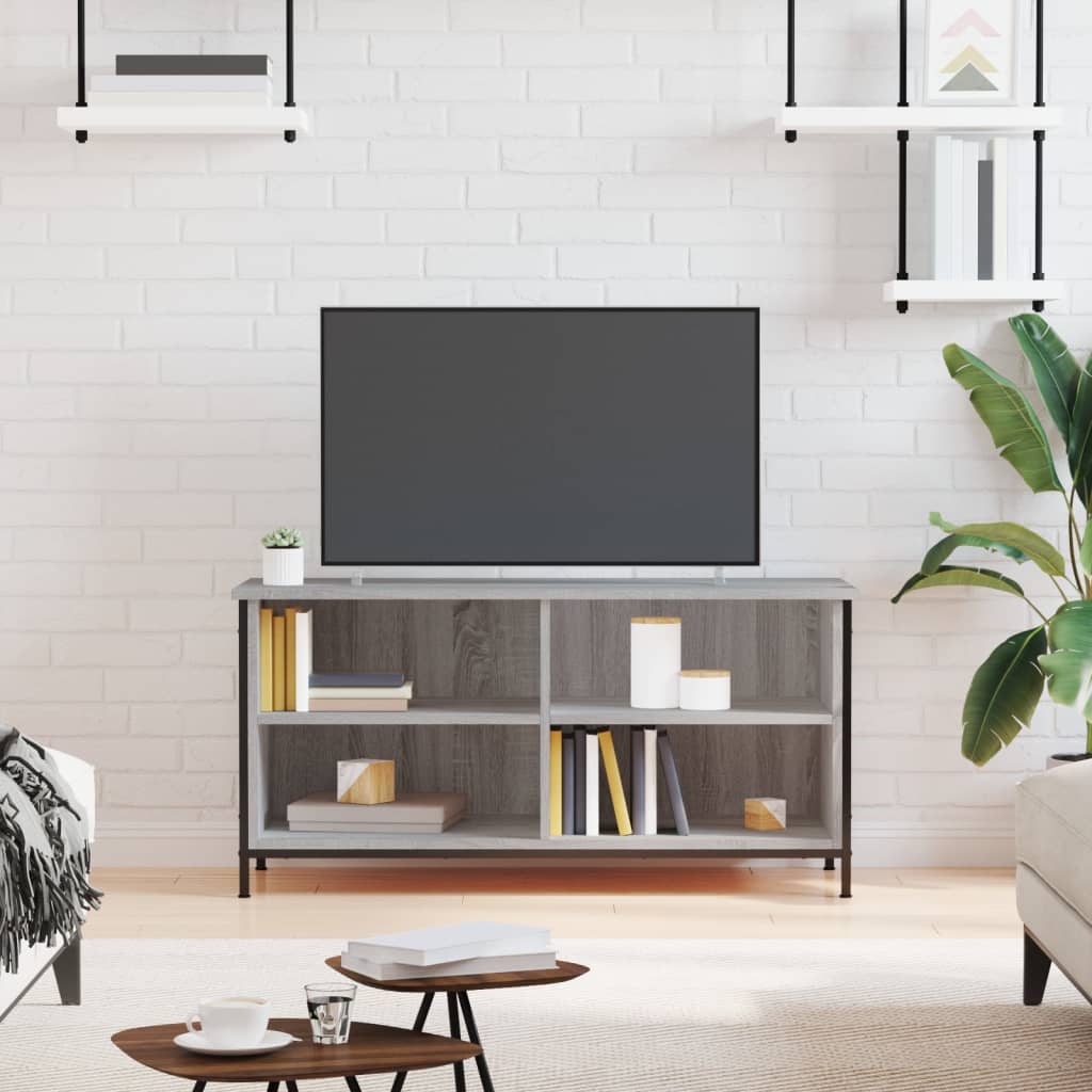 vidaXL Comodă TV, gri sonoma, 100x40x50 cm, lemn prelucrat vidaXL Comodă TV, gri sonoma, 100x40x50 cm, lemn prelucrat