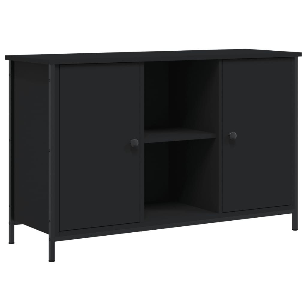 vidaXL Comodă TV, negru, 100x35x65 cm, lemn compozit