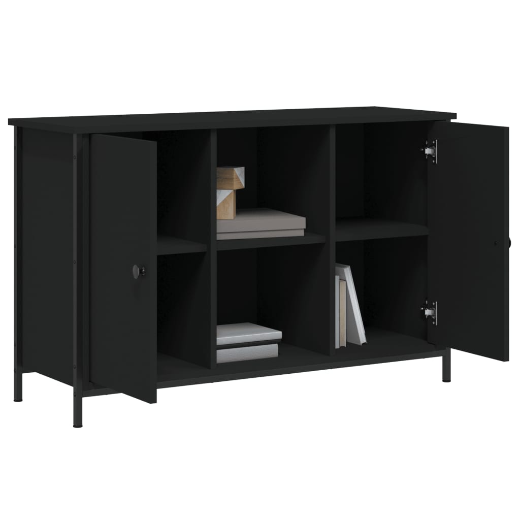 vidaXL Comodă TV, negru, 100x35x65 cm, lemn compozit