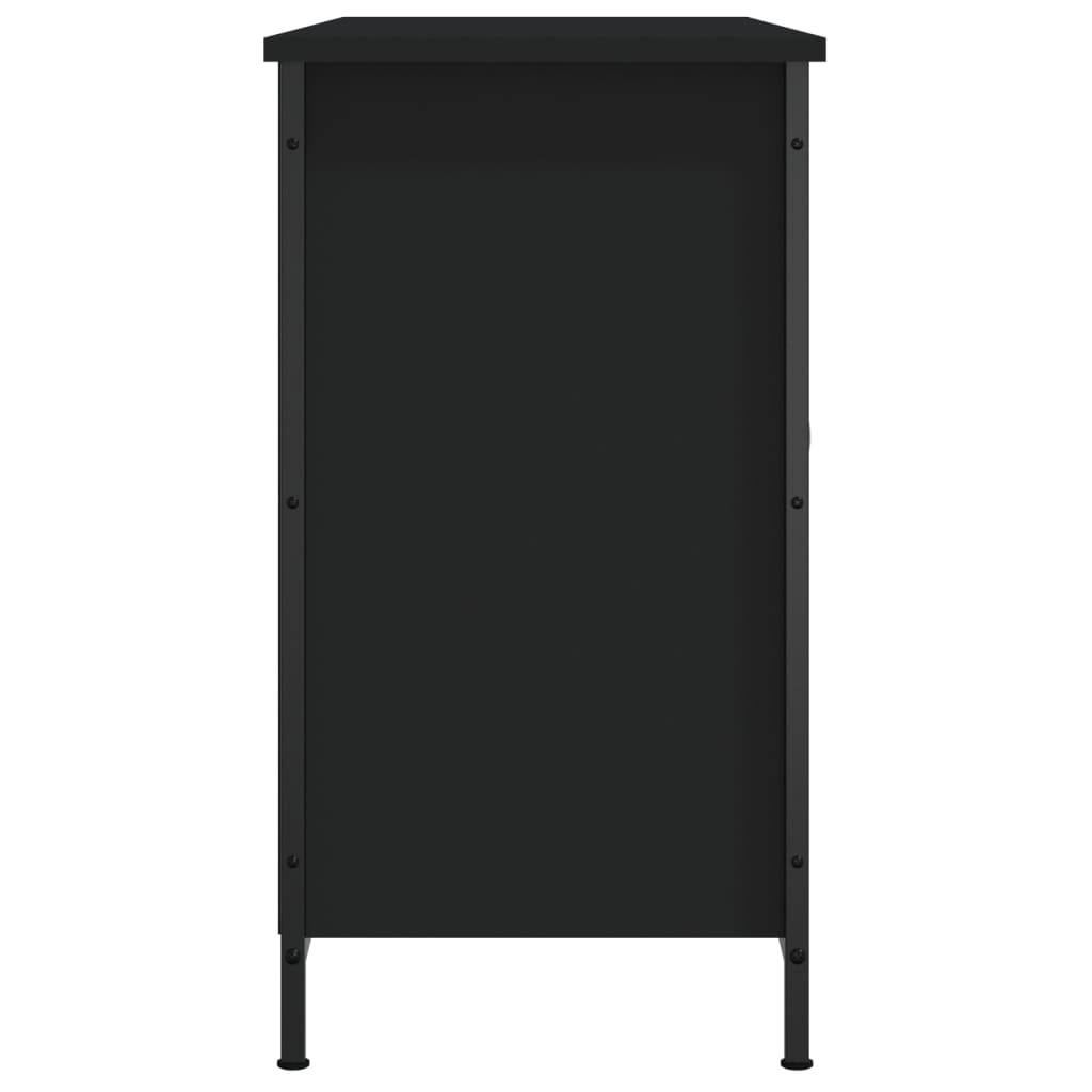 vidaXL Comodă TV, negru, 100x35x65 cm, lemn compozit