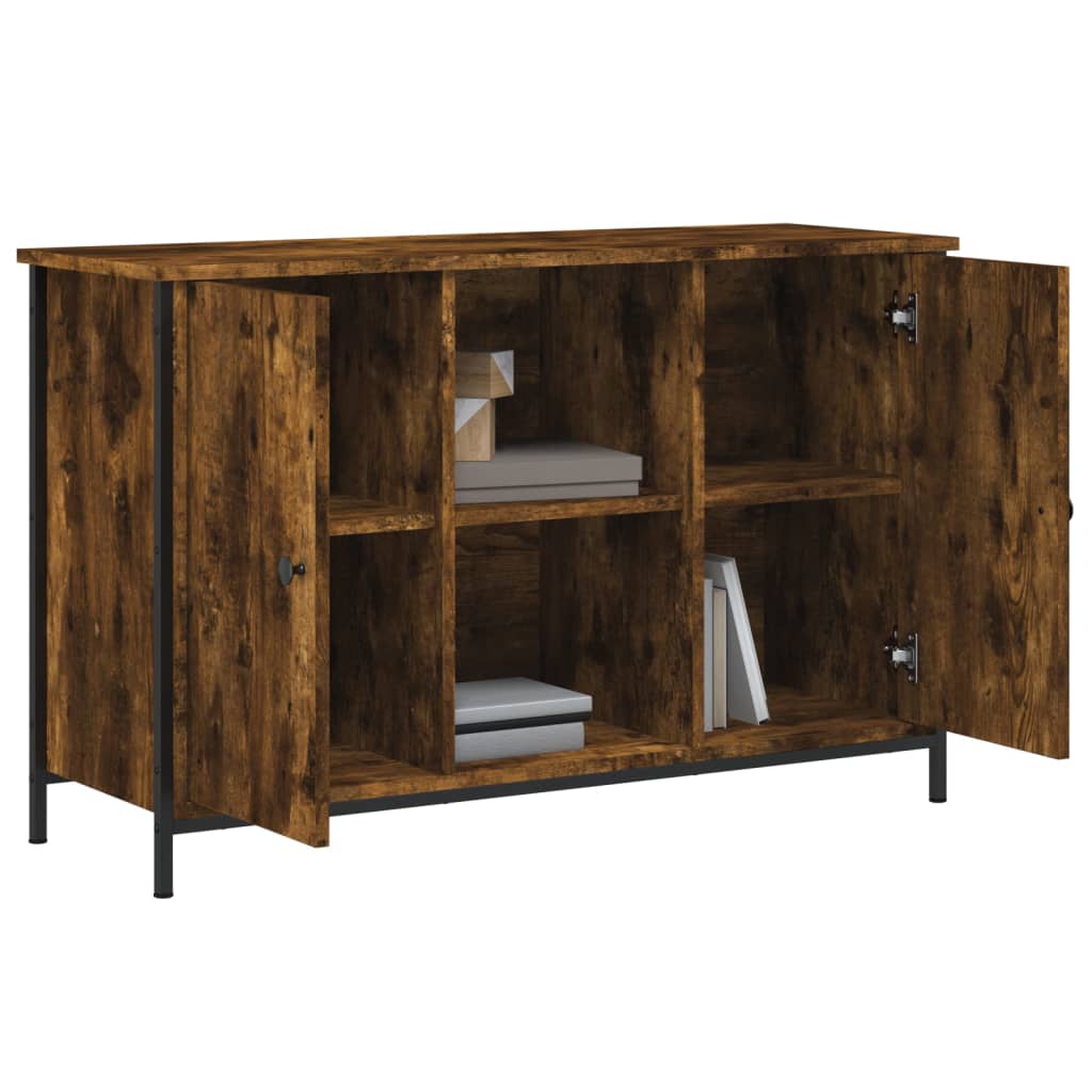 vidaXL Comodă TV, stejar fumuriu, 100x35x65 cm, lemn compozit vidaXL Comodă TV, stejar fumuriu, 100x35x65 cm, lemn compozit