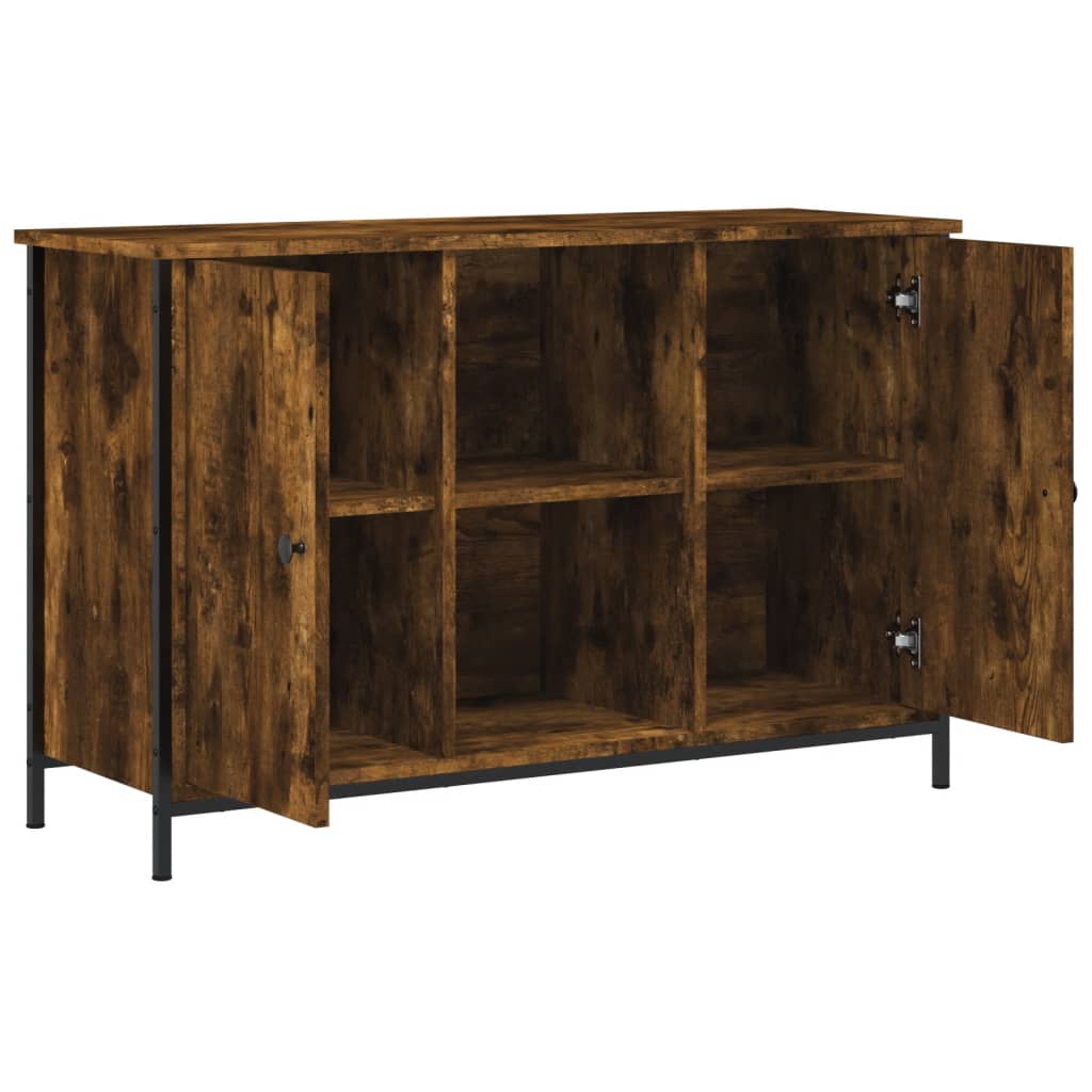 vidaXL Comodă TV, stejar fumuriu, 100x35x65 cm, lemn compozit vidaXL Comodă TV, stejar fumuriu, 100x35x65 cm, lemn compozit
