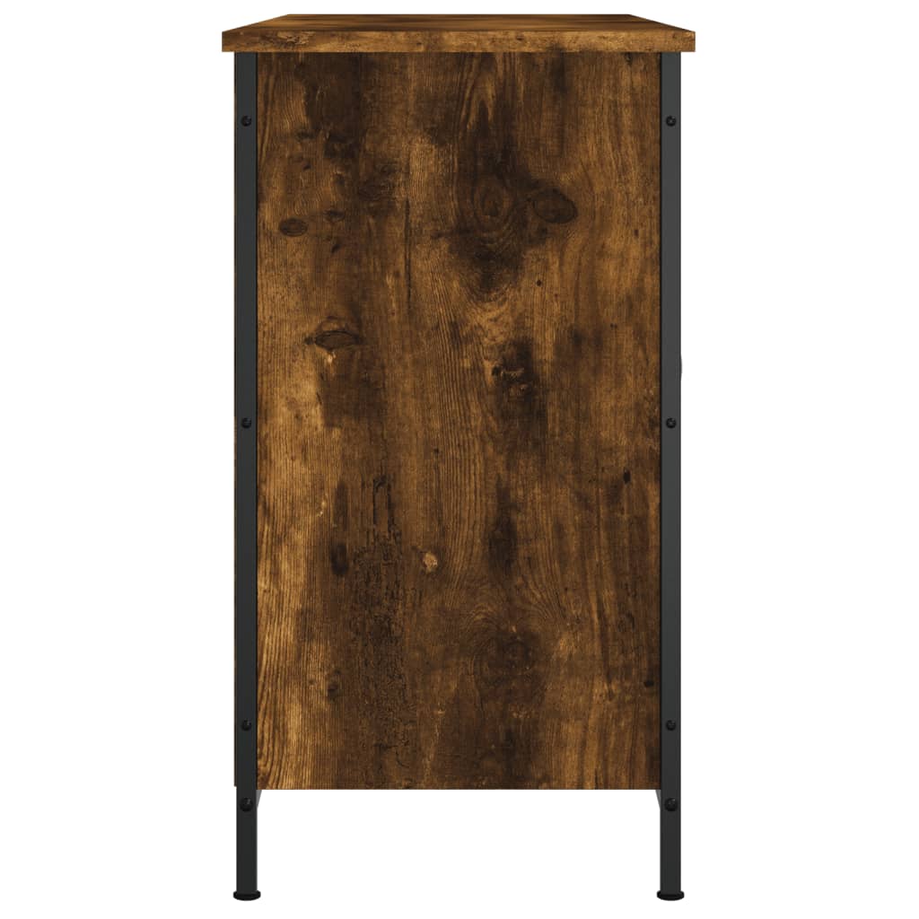 vidaXL Comodă TV, stejar fumuriu, 100x35x65 cm, lemn compozit vidaXL Comodă TV, stejar fumuriu, 100x35x65 cm, lemn compozit