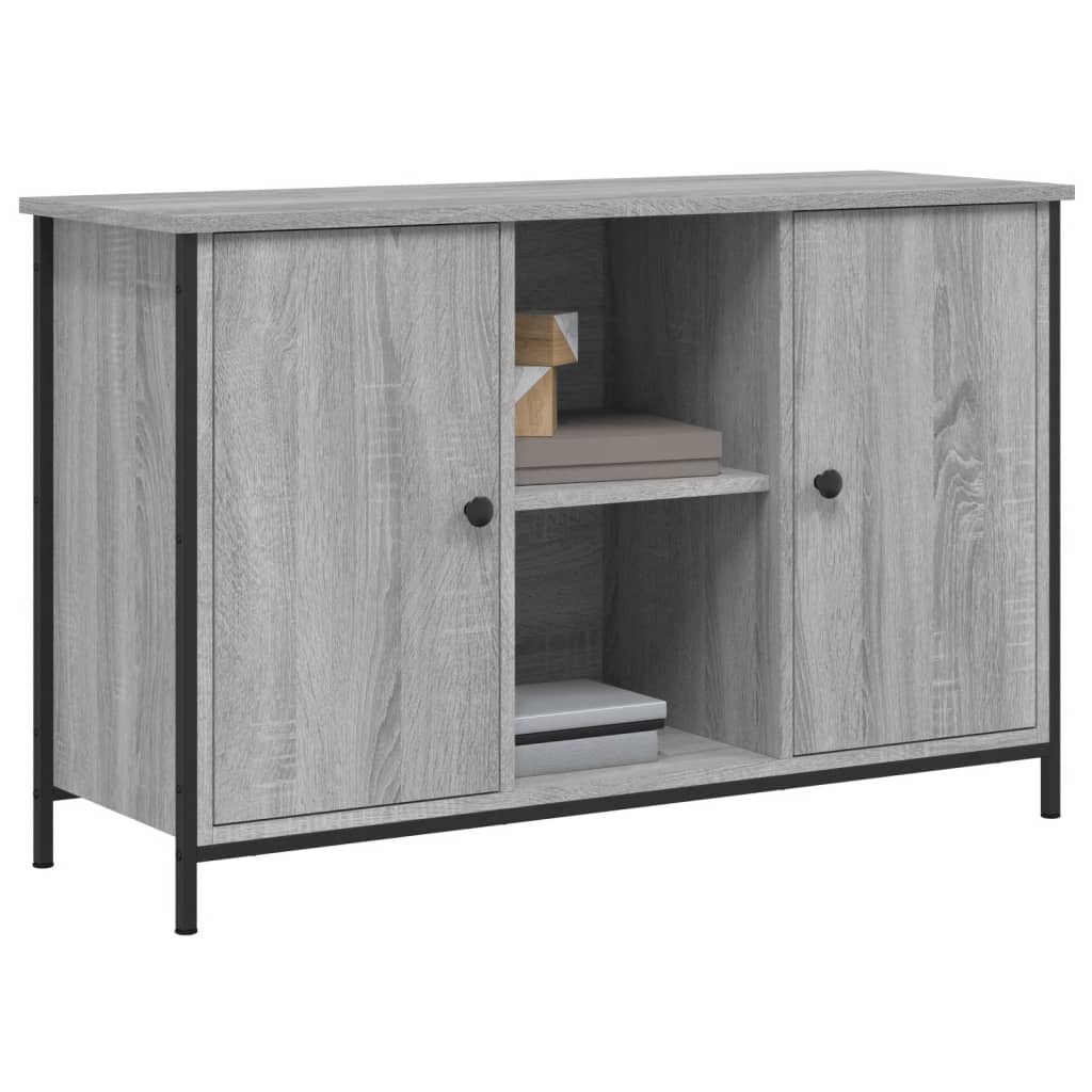 vidaXL Comodă TV, gri sonoma, 100x35x65 cm, lemn compozit