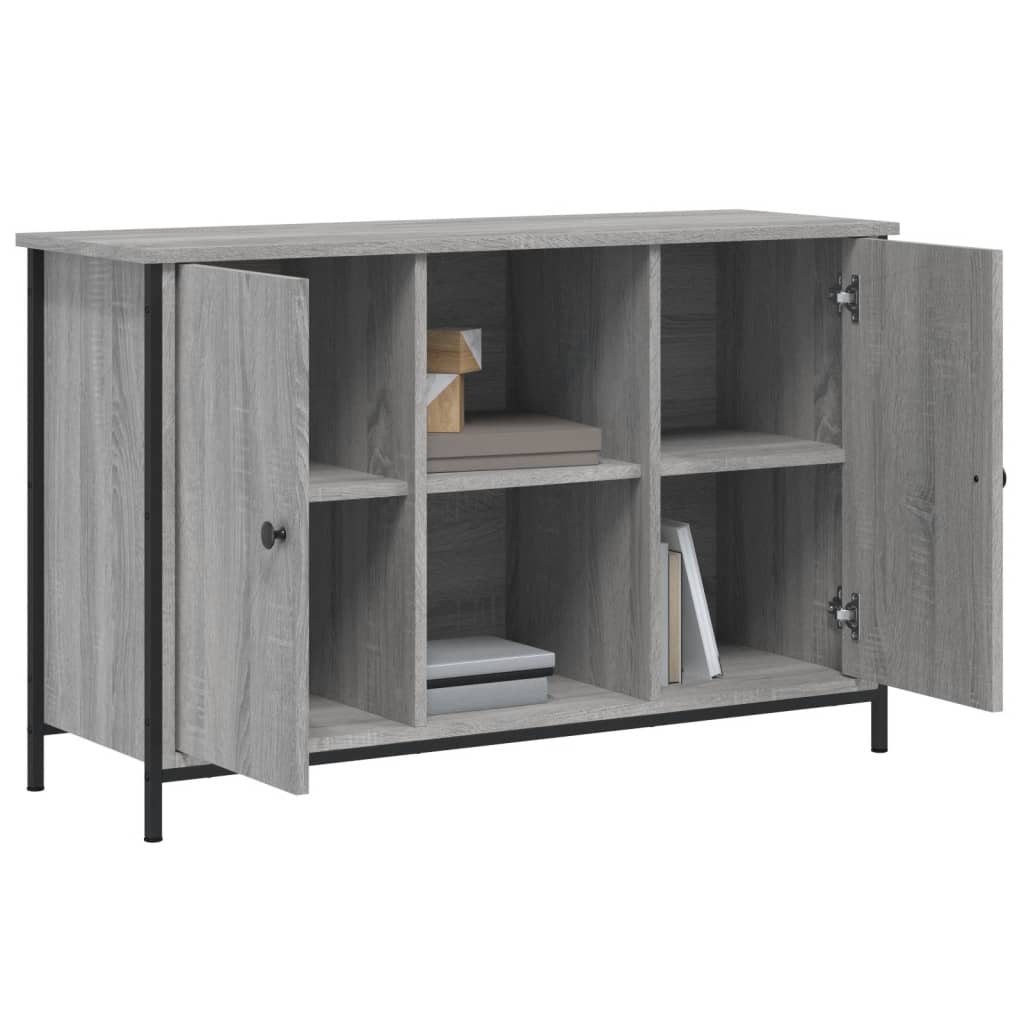 vidaXL Comodă TV, gri sonoma, 100x35x65 cm, lemn compozit