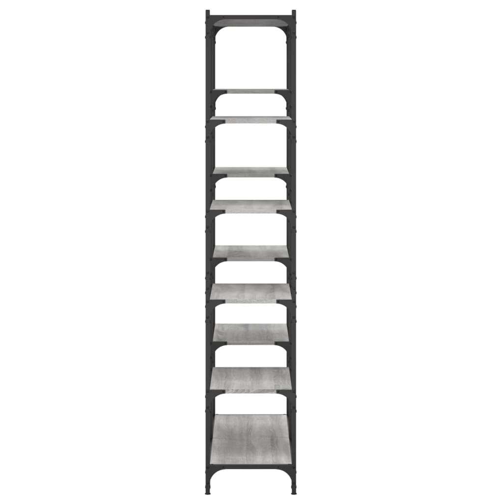 vidaXL Raft de cărți gri sonoma 100x32x170 cm lemn prelucrat și fier