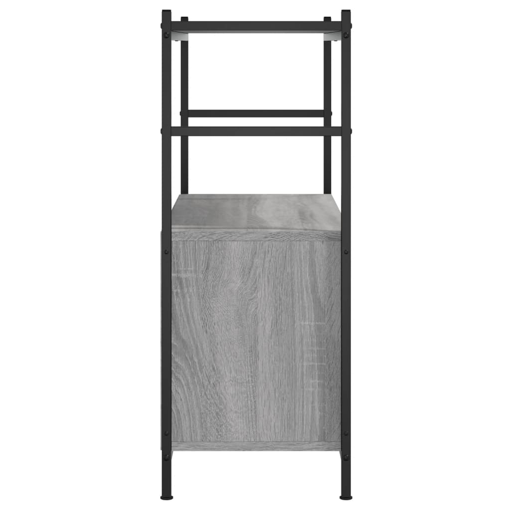 vidaXL Raft de cărți gri sonoma 80x30x78,5 cm lemn prelucrat și fier