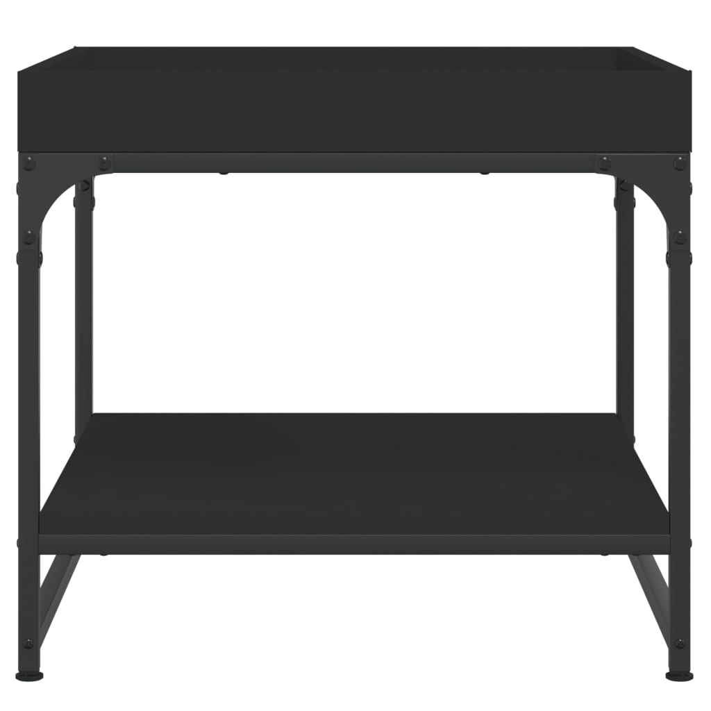 vidaXL Măsuță de cafea, negru, 49,5x49,5x45 cm, lemn prelucrat vidaXL Măsuță de cafea, negru, 49,5x49,5x45 cm, lemn prelucrat