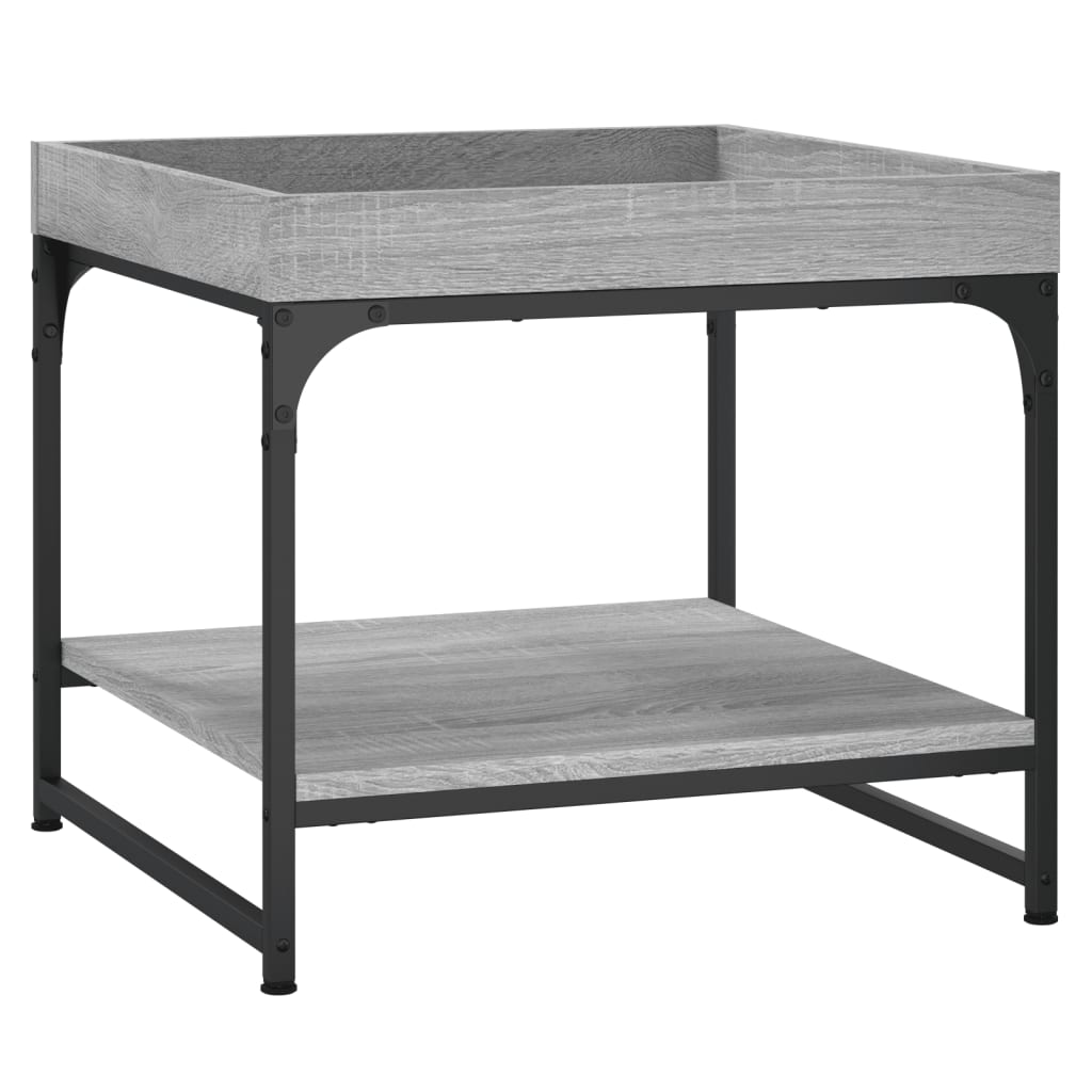 vidaXL Masă de cafea, gri sonoma, 49,5x49,5x45 cm, lemn compozit