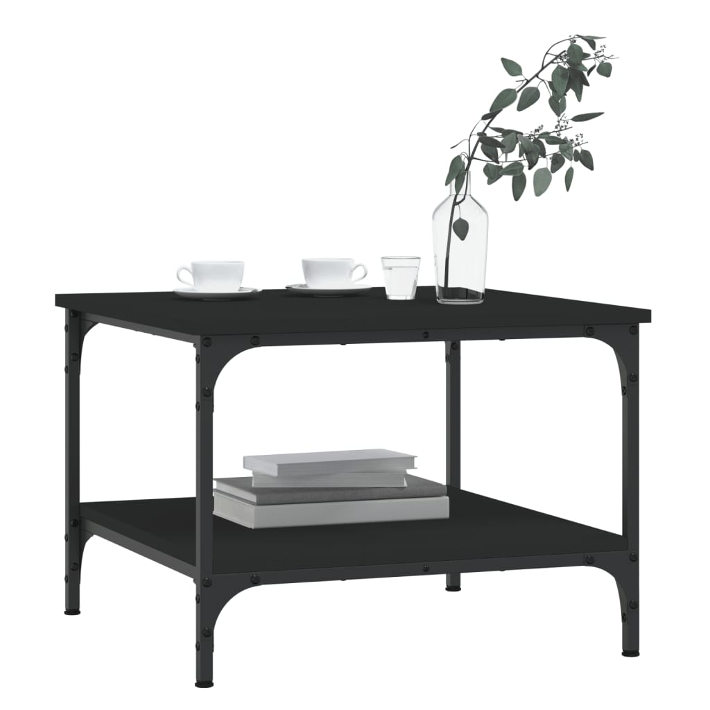 vidaXL Măsuță de cafea, negru, 55x55x40 cm, lemn prelucrat vidaXL Măsuță de cafea, negru, 55x55x40 cm, lemn prelucrat