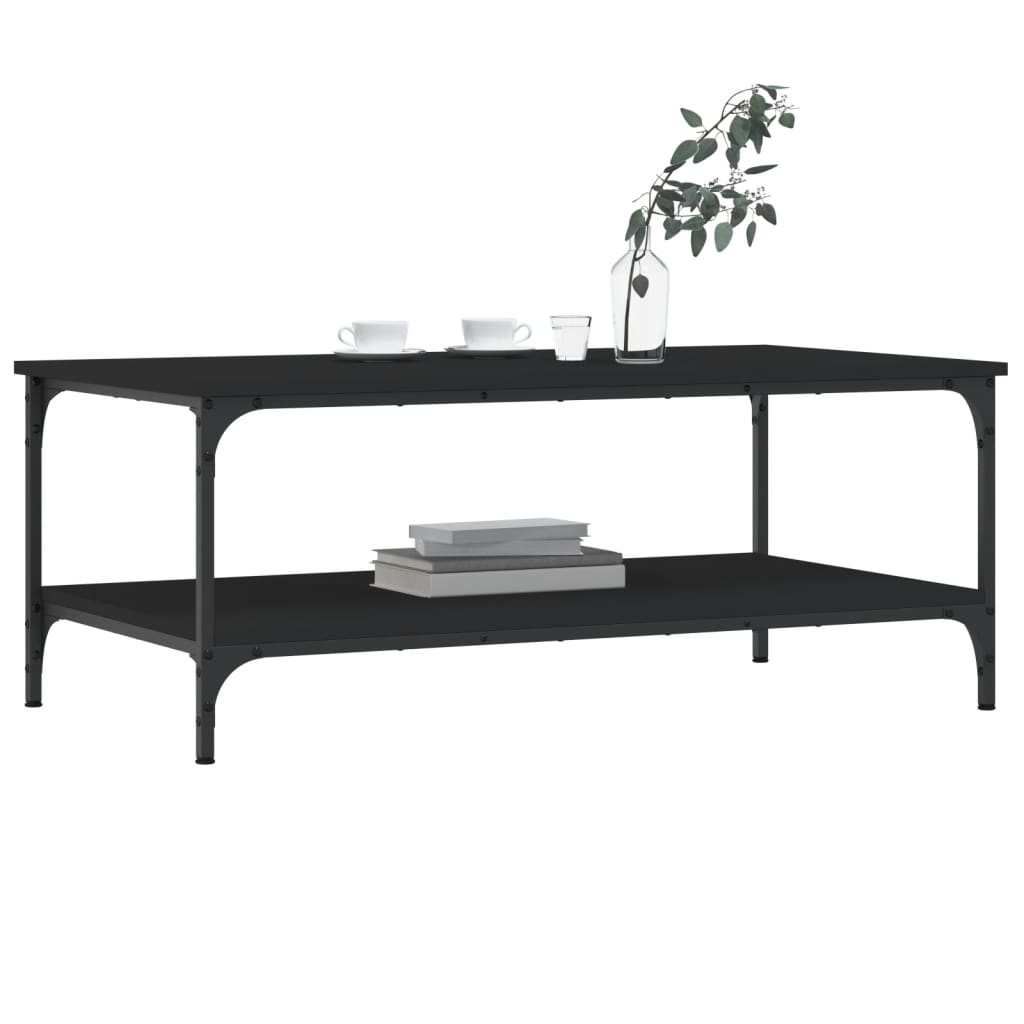 vidaXL Măsuță de cafea, negru, 100x55x40 cm, lemn compozit vidaXL Măsuță de cafea, negru, 100x55x40 cm, lemn compozit