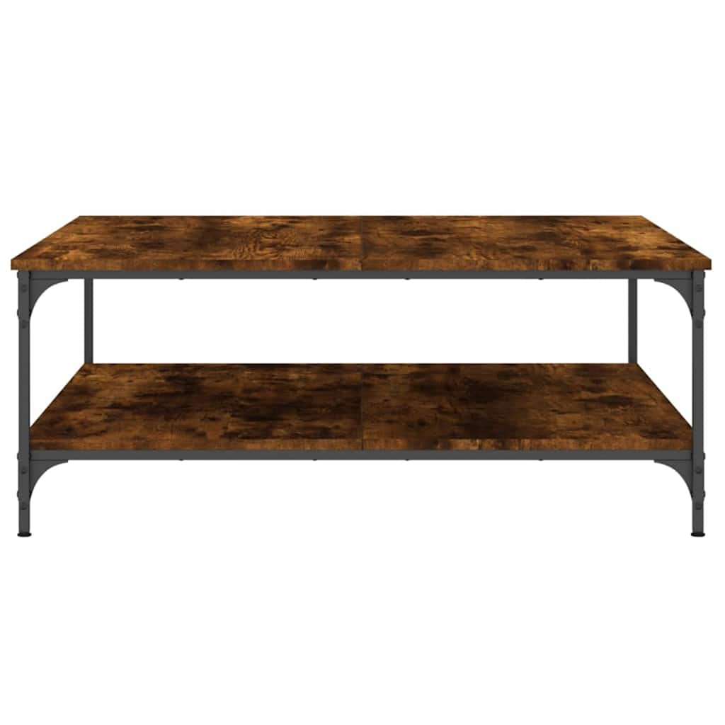 vidaXL Măsuță de cafea stejar fumuriu 100x100x40 cm din lemn prelucrat