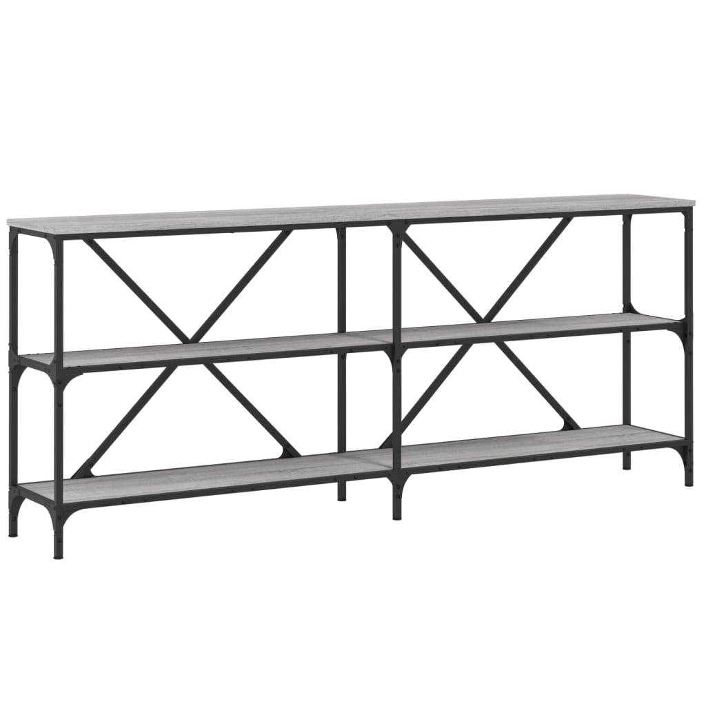 vidaXL Masă consolă gri sonoma 180x30x75 cm Lemn prelucrat și fier vidaXL Masă consolă gri sonoma 180x30x75 cm Lemn prelucrat și fier