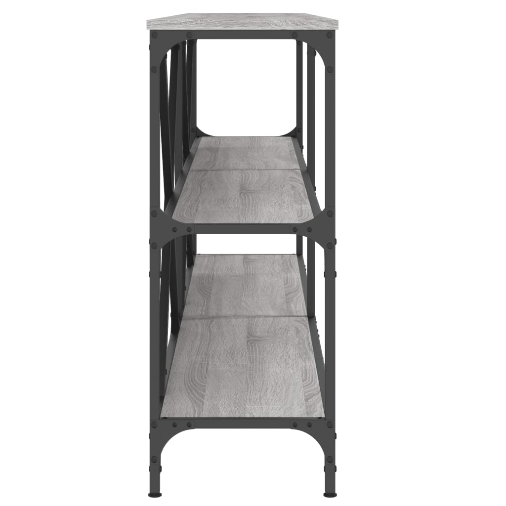 vidaXL Masă consolă gri sonoma 180x30x75 cm Lemn prelucrat și fier vidaXL Masă consolă gri sonoma 180x30x75 cm Lemn prelucrat și fier