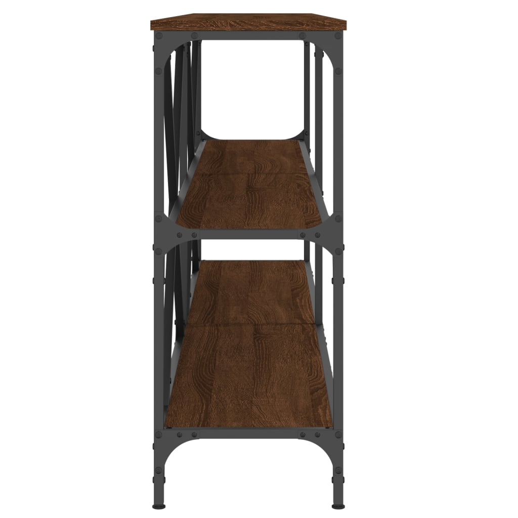 vidaXL Masă consolă stejar maro 180x30x75 cm lemn prelucrat și fier vidaXL Masă consolă stejar maro 180x30x75 cm lemn prelucrat și fier