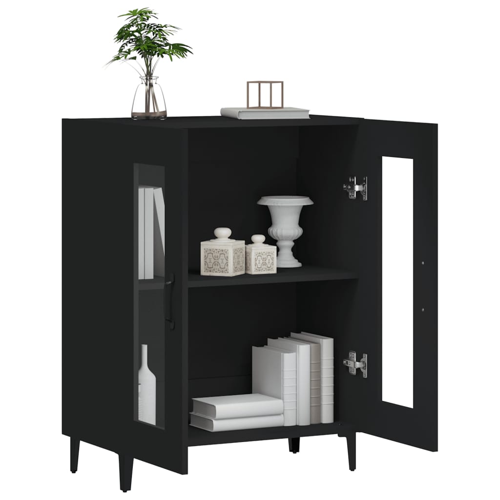 vidaXL Servantă, negru, 69,5x34x90 cm, lemn prelucrat vidaXL Servantă, negru, 69,5x34x90 cm, lemn prelucrat