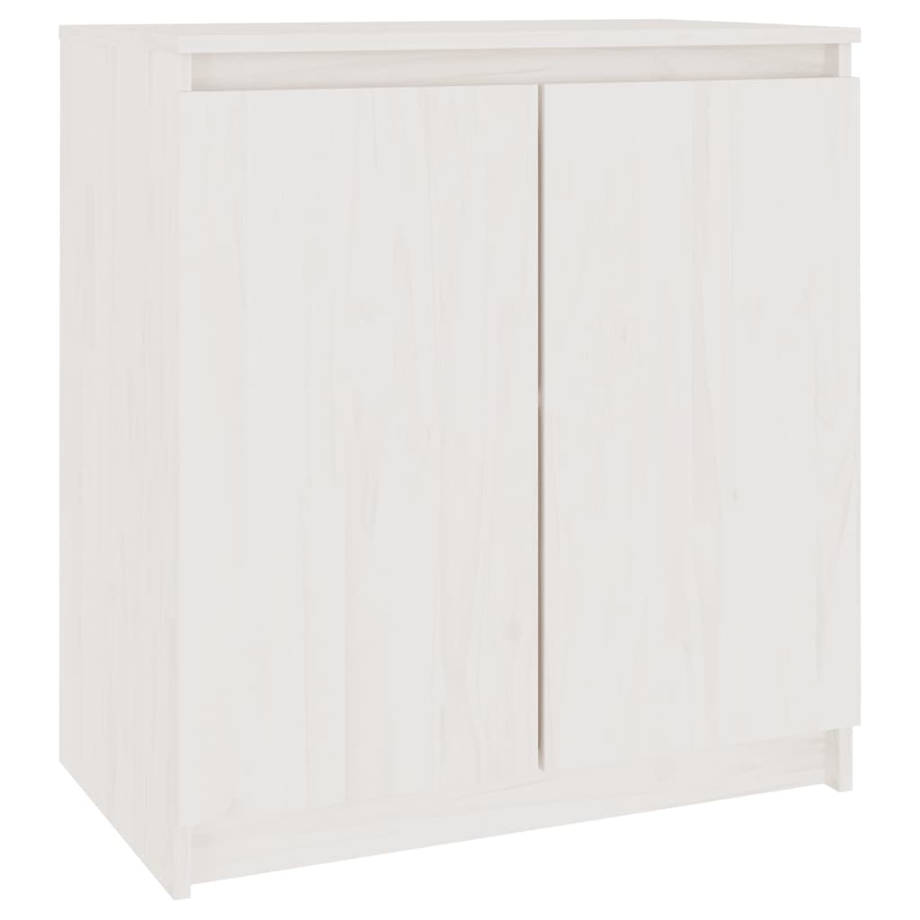 vidaXL Dulap lateral, alb, 60x36x65 cm, lemn masiv de pin