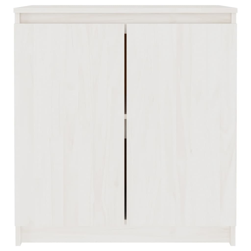 vidaXL Dulap lateral, alb, 60x36x65 cm, lemn masiv de pin