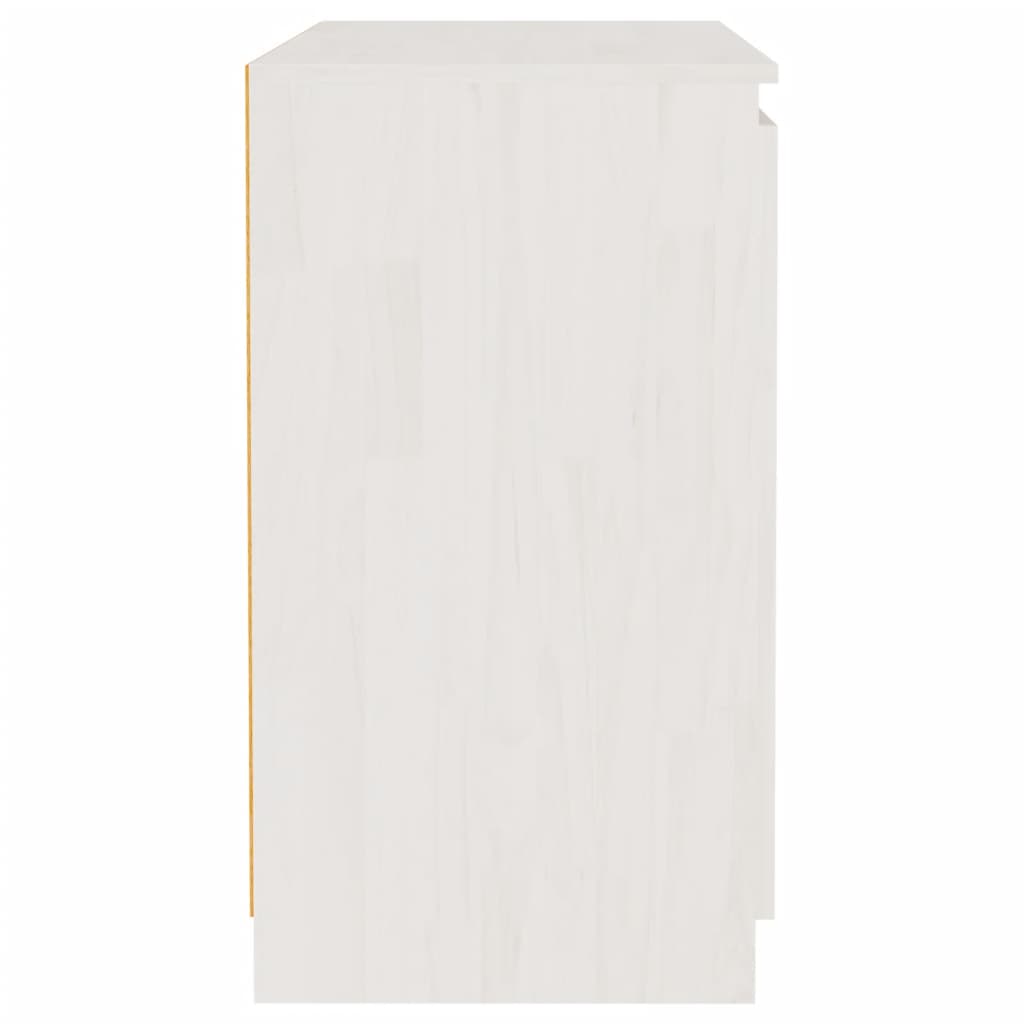 vidaXL Dulap lateral, alb, 60x36x65 cm, lemn masiv de pin
