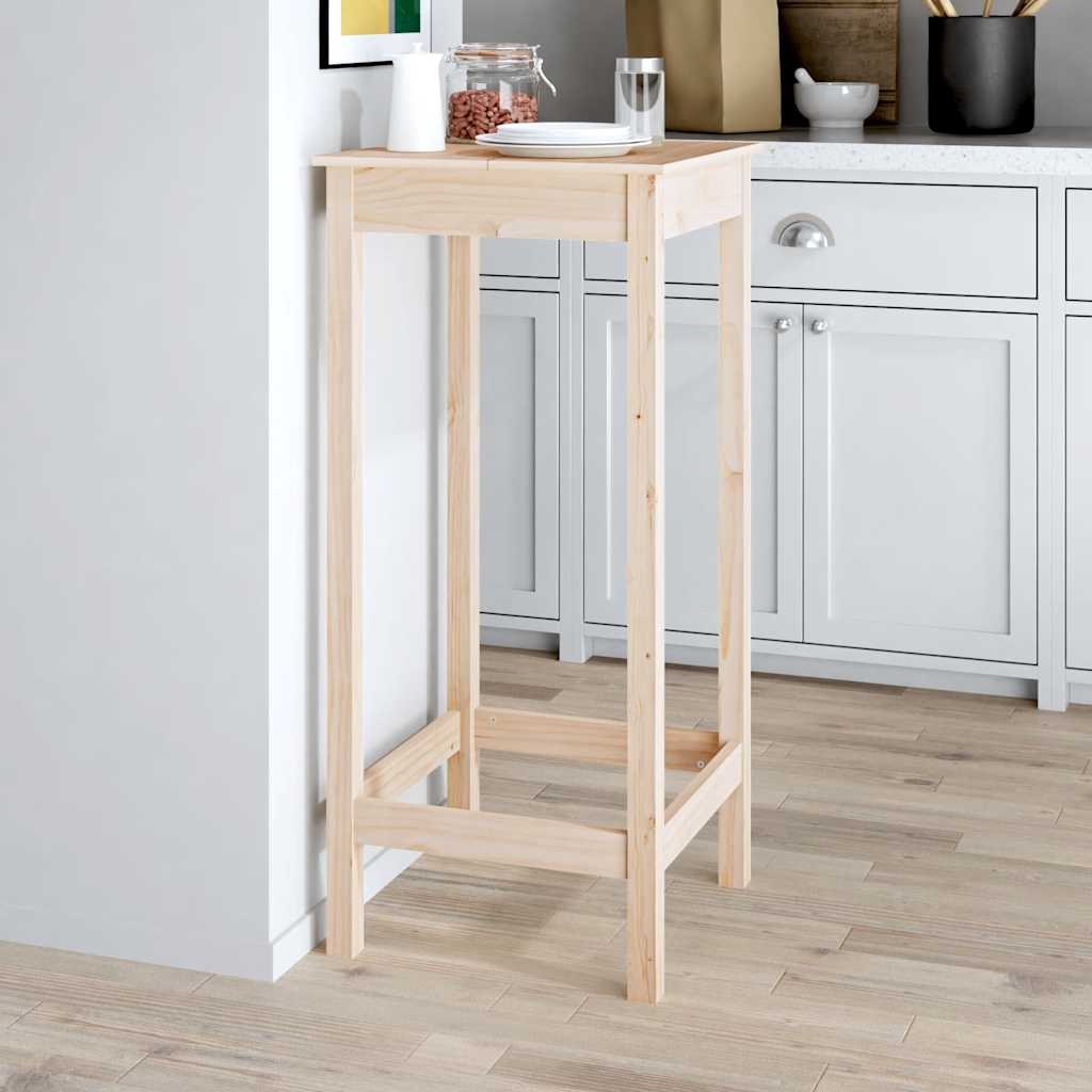 vidaXL Masă de bar, 50x50x110 cm, lemn masiv de pin