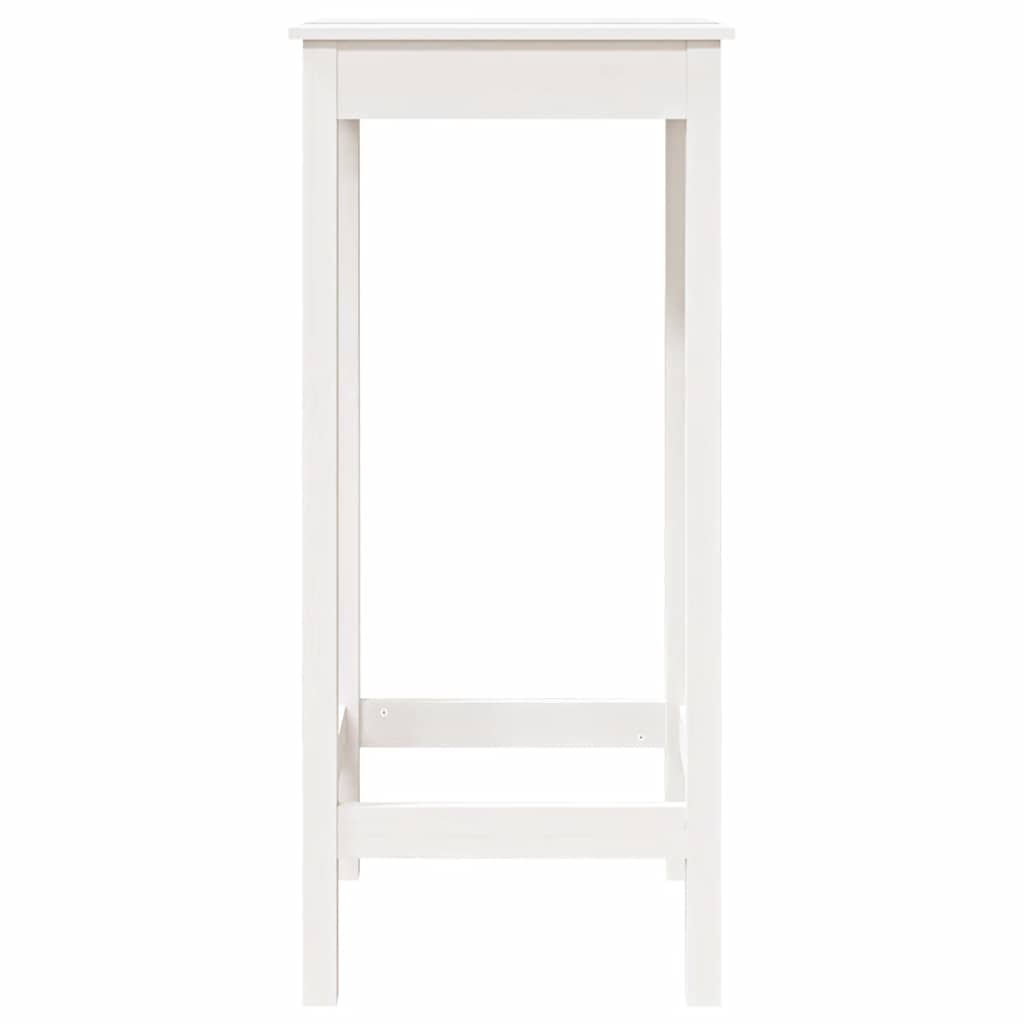 vidaXL Masă de bar, alb, 50x50x110 cm, lemn masiv de pin vidaXL Masă de bar, alb, 50x50x110 cm, lemn masiv de pin