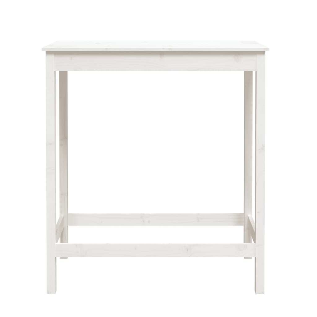 vidaXL Masă de bar, alb, 100x50x110 cm, lemn masiv de pin vidaXL Masă de bar, alb, 100x50x110 cm, lemn masiv de pin