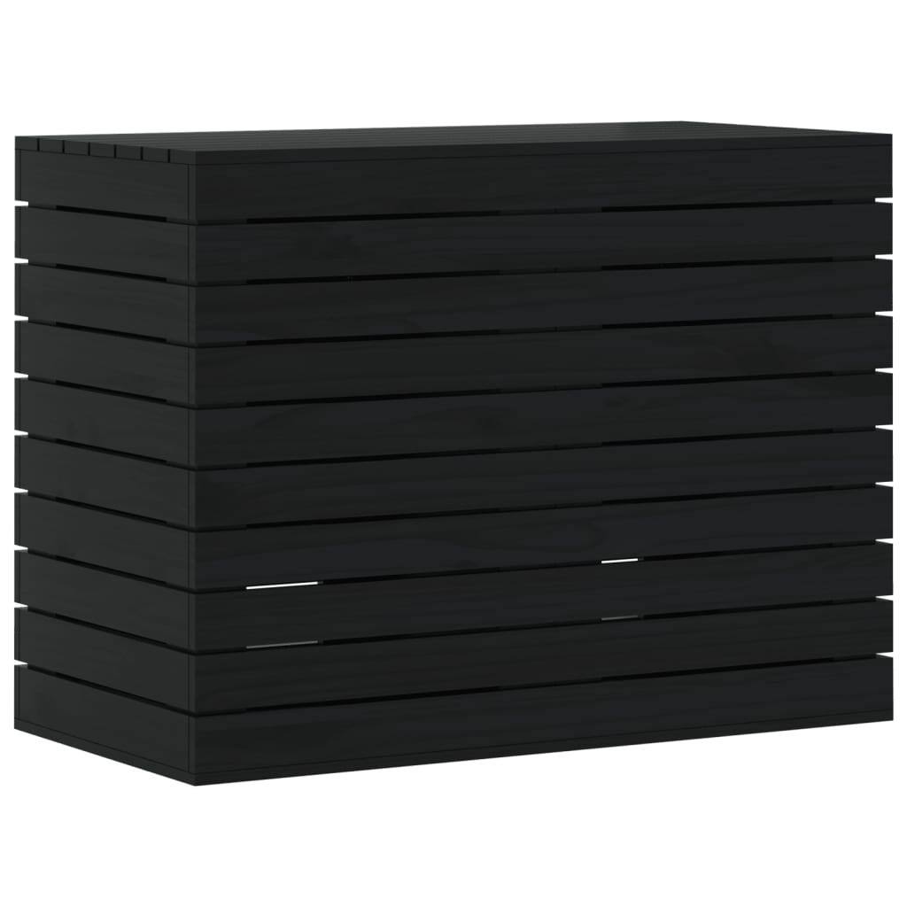 vidaXL Coș de rufe, negru, 88,5x44x66 cm, lemn masiv de pin vidaXL Coș de rufe, negru, 88,5x44x66 cm, lemn masiv de pin