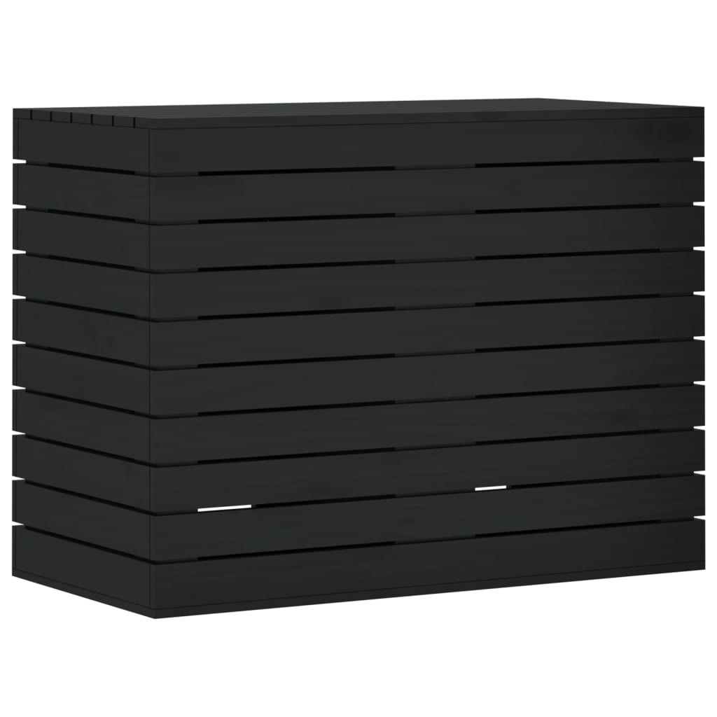 vidaXL Coș de rufe, negru, 88,5x44x66 cm, lemn masiv de pin vidaXL Coș de rufe, negru, 88,5x44x66 cm, lemn masiv de pin