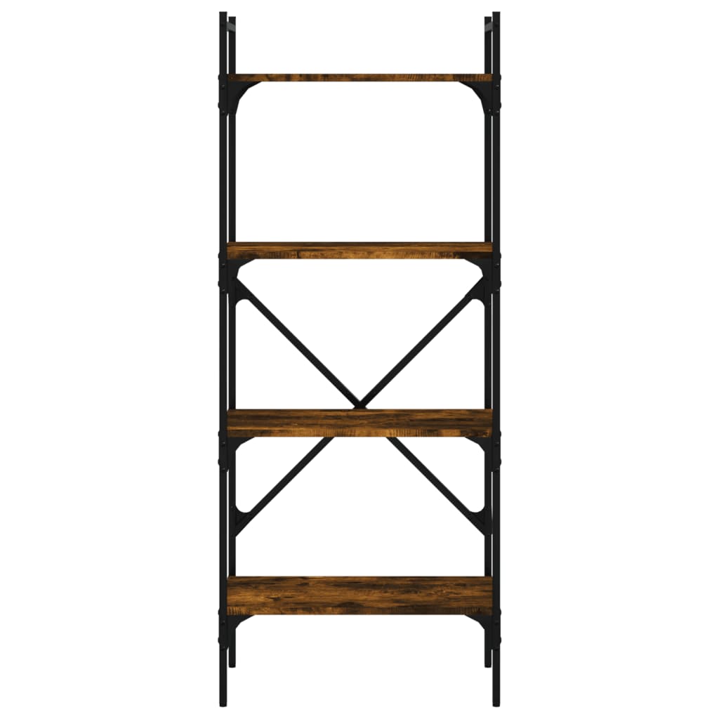 vidaXL Bibliotecă cu 4 niveluri, stejar fumuriu, 56x31,5x138,5 cm lemn vidaXL Bibliotecă cu 4 niveluri, stejar fumuriu, 56x31,5x138,5 cm lemn