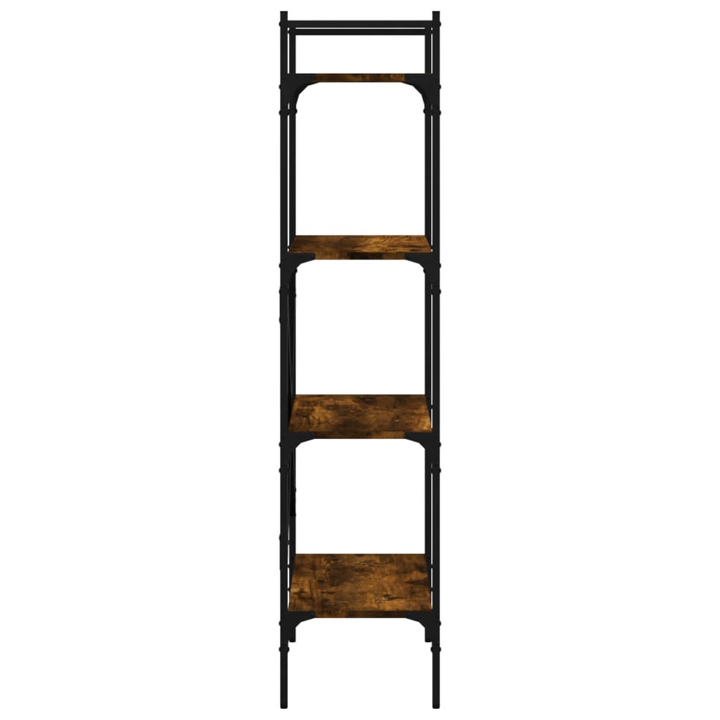 vidaXL Bibliotecă cu 4 niveluri, stejar fumuriu, 56x31,5x138,5 cm lemn vidaXL Bibliotecă cu 4 niveluri, stejar fumuriu, 56x31,5x138,5 cm lemn