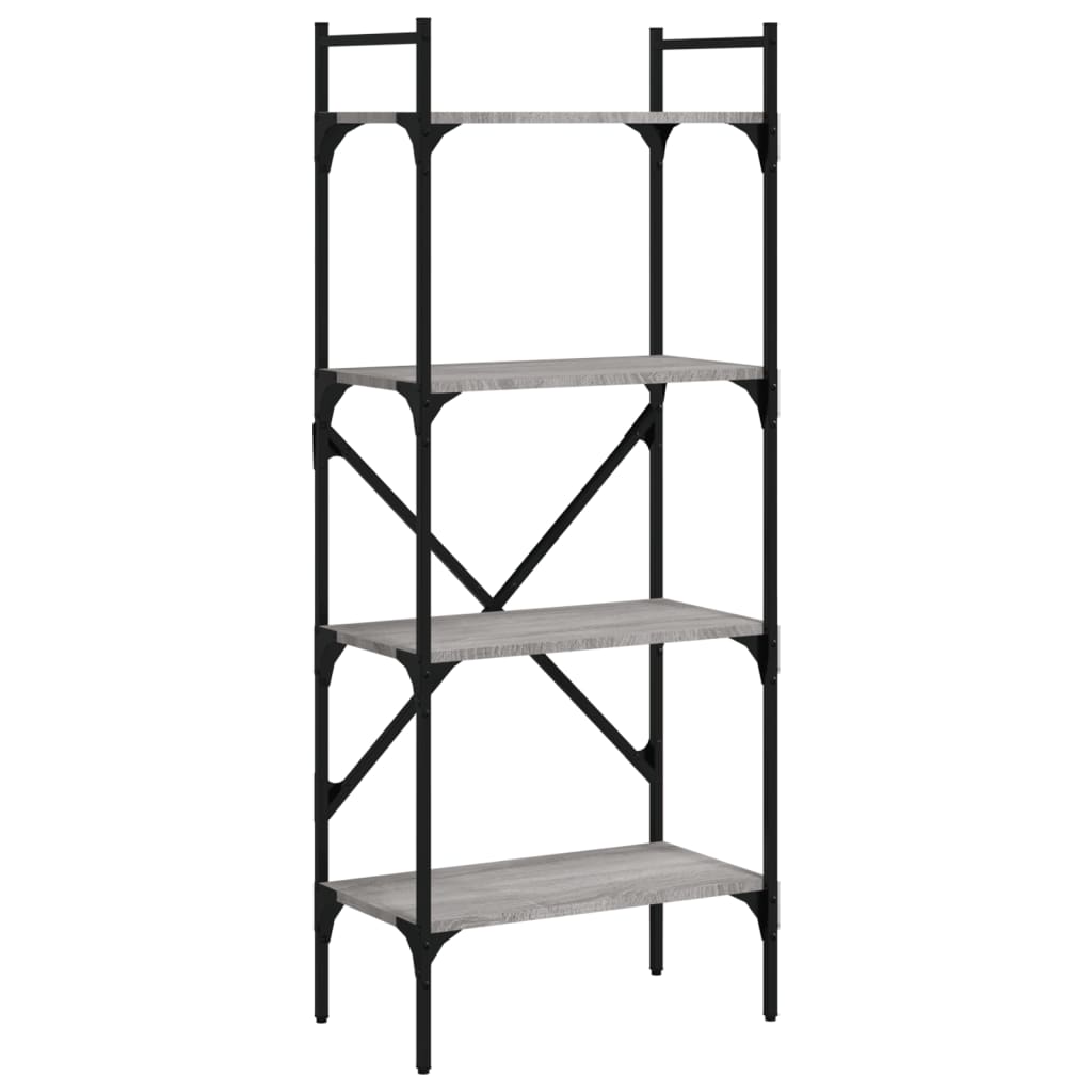 vidaXL Bibliotecă cu 4 niveluri, gri sonoma, 56x31,5x138,5 cm, lemn vidaXL Bibliotecă cu 4 niveluri, gri sonoma, 56x31,5x138,5 cm, lemn