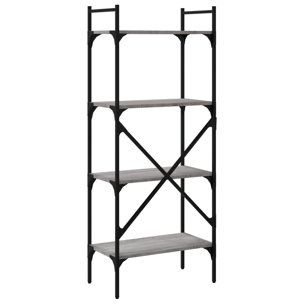 vidaXL Bibliotecă cu 4 niveluri, gri sonoma, 56x31,5x138,5 cm, lemn vidaXL Bibliotecă cu 4 niveluri, gri sonoma, 56x31,5x138,5 cm, lemn