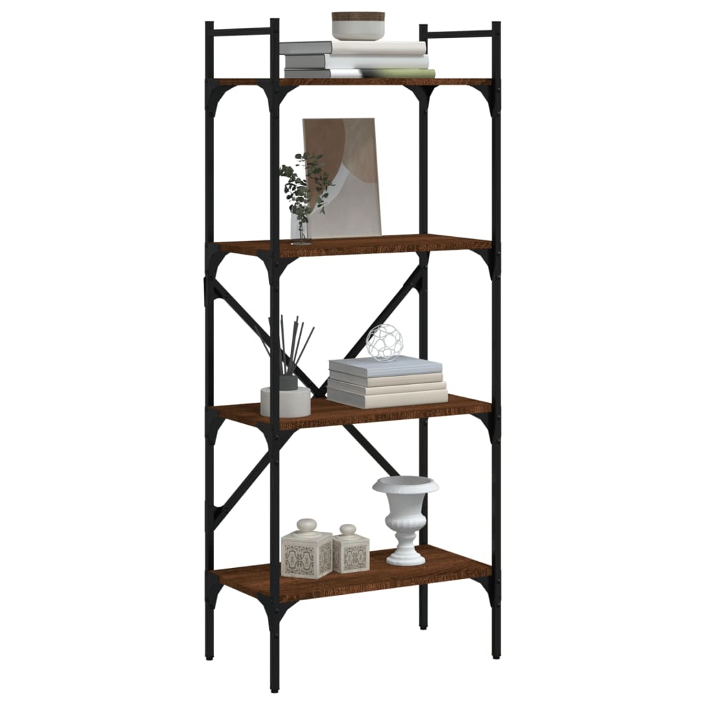 vidaXL Bibliotecă cu 4 niveluri, stejar maro, 56x31,5x138,5 cm, lemn vidaXL Bibliotecă cu 4 niveluri, stejar maro, 56x31,5x138,5 cm, lemn