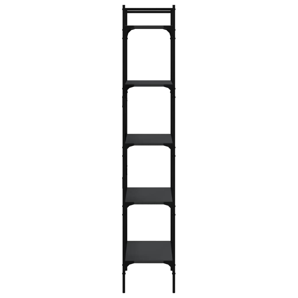 vidaXL Bibliotecă cu 5 niveluri, negru, 56x31,5x174 cm, lemn prelucrat vidaXL Bibliotecă cu 5 niveluri, negru, 56x31,5x174 cm, lemn prelucrat