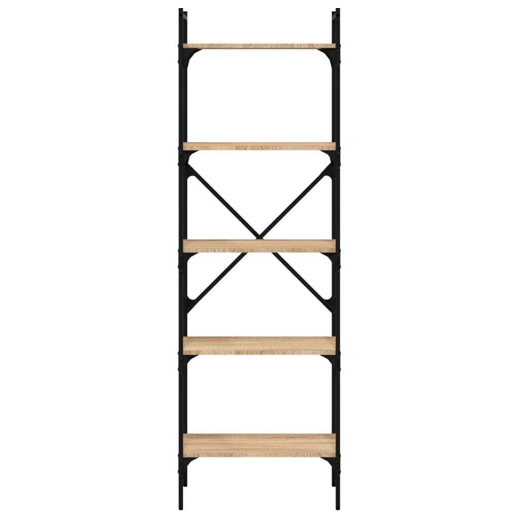vidaXL Bibliotecă cu 5 niveluri, stejar sonoma, 56x31,5x174 cm, lemn