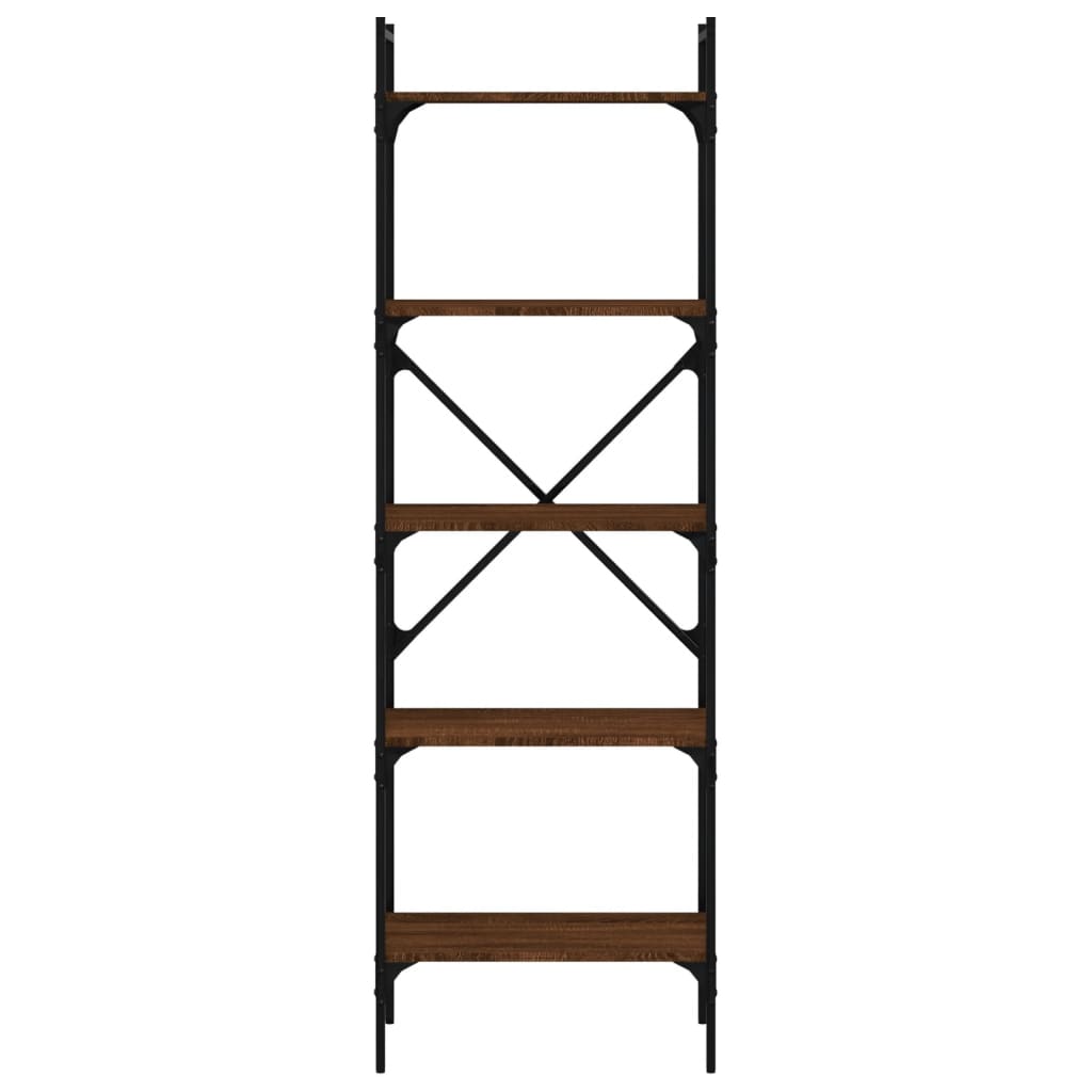 vidaXL Bibliotecă cu 5 niveluri, stejar maro, 56x31,5x174 cm, lemn vidaXL Bibliotecă cu 5 niveluri, stejar maro, 56x31,5x174 cm, lemn